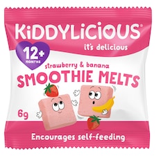 Kiddylicious Strawberry & Banana Smoothie Melts 6G