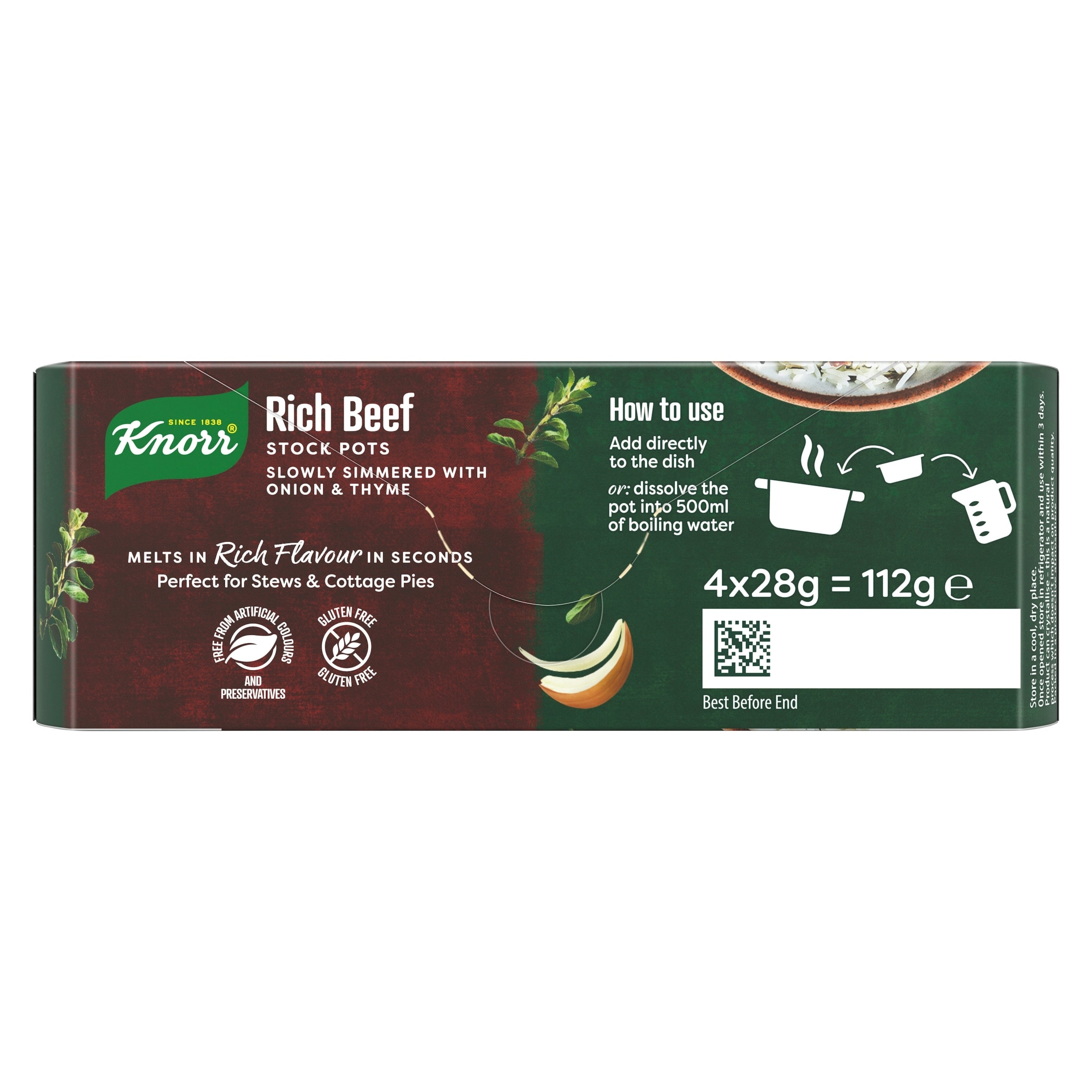 Knorr Rich Beef Stock Pot 4 x 28g thumbnail 2