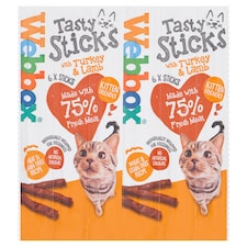 Webbox Tasty Sticks Cat Treats - Turkey & Lamb 6 Pack