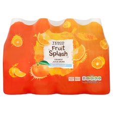 Tesco Fruit Splash Orange Juice Drink No Added Sugar 12 x 250ml