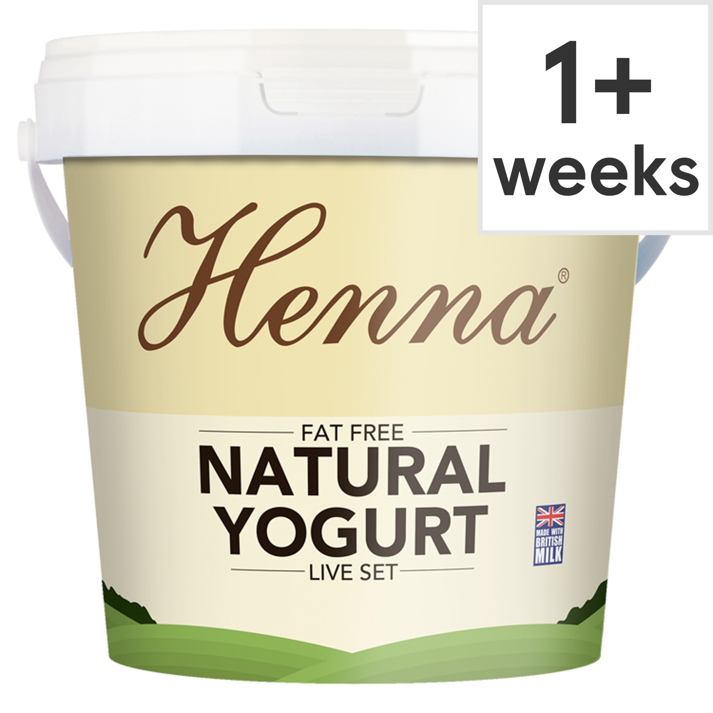 Henna Fat Free Natural Yogurt 1kg