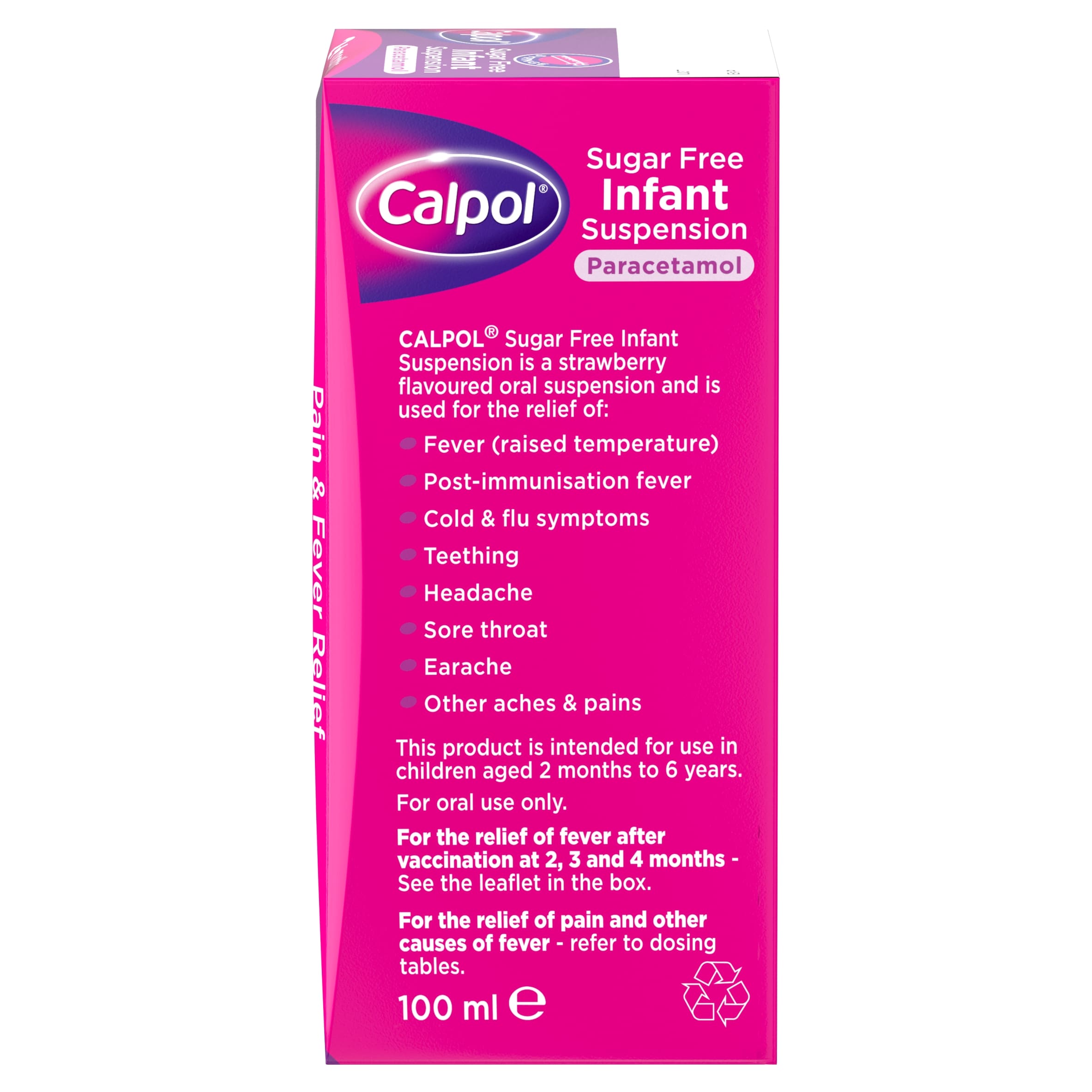 Calpol Infant Sugar-Free Oral Suspension Paracetamol 2+ Months 100ml thumbnail 4