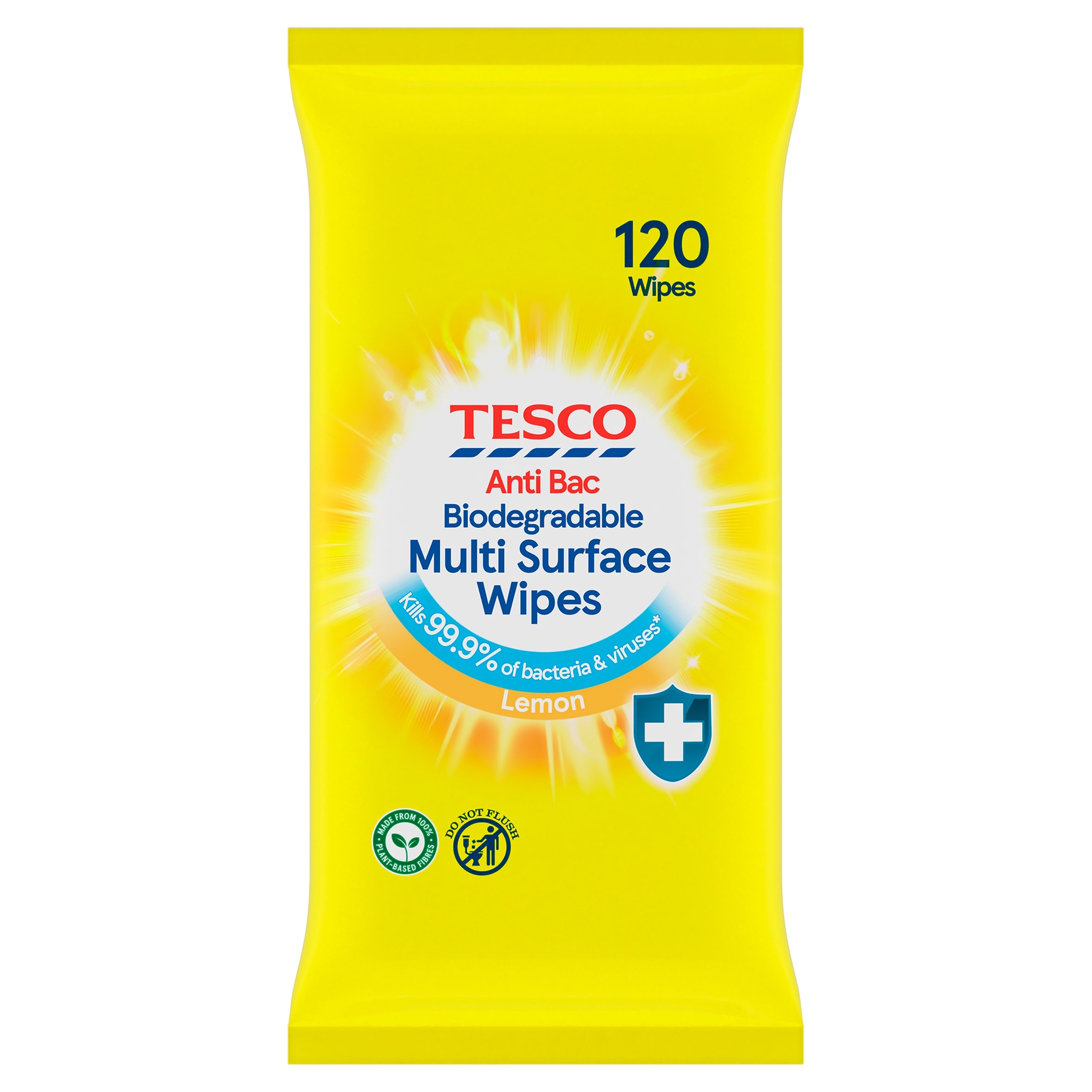 Tesco Citrus Antibacterial Wipes 120S