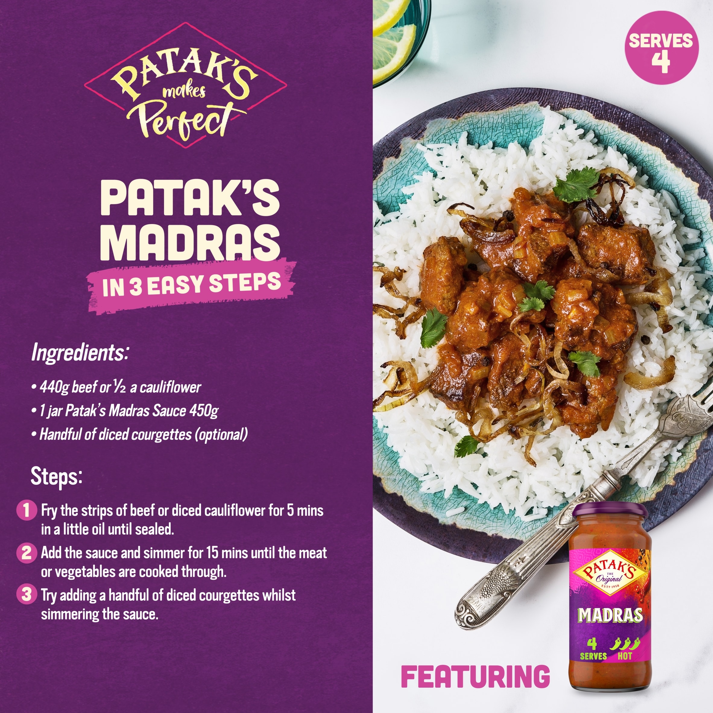 Pataks Madras Sauce 450G thumbnail 2