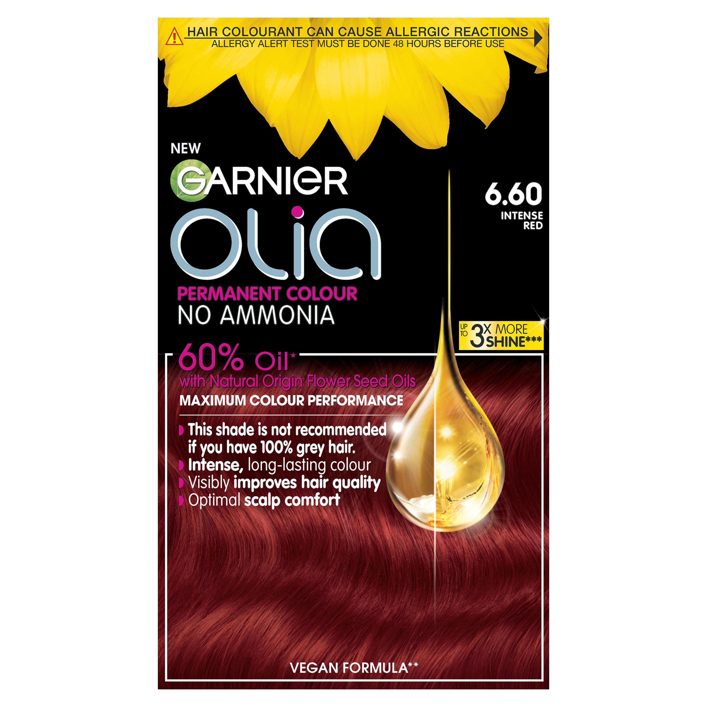 Garnier Olia 6.60 Bold Intense Red Permanent Hair Dye