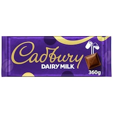 Cadbury Dairy Milk Chocolate Bar Large 360G