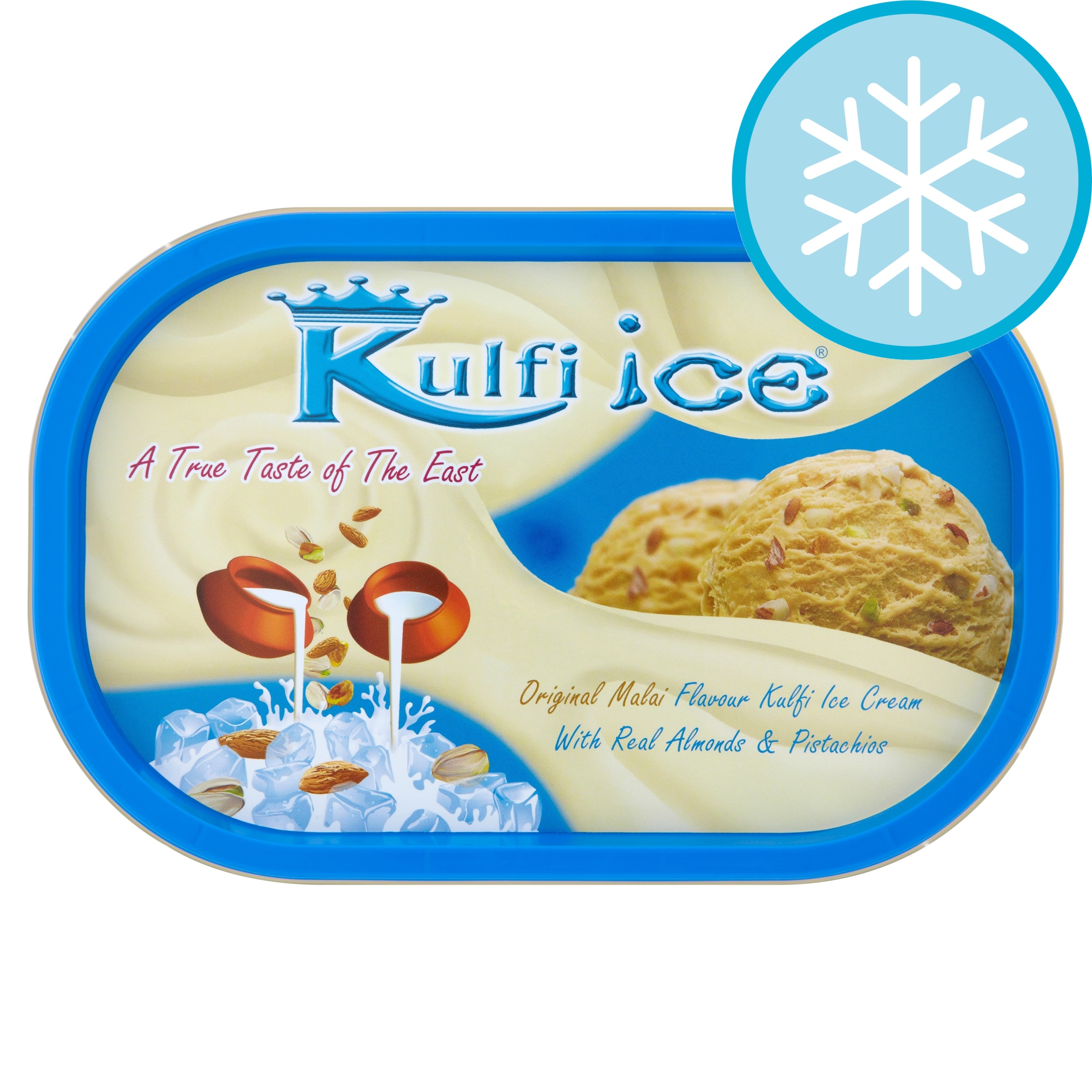 Kulfi Ice Ice Original Malai Flavour Kulfi Ice Cream with Real Almonds & Pistachios 1 Litre