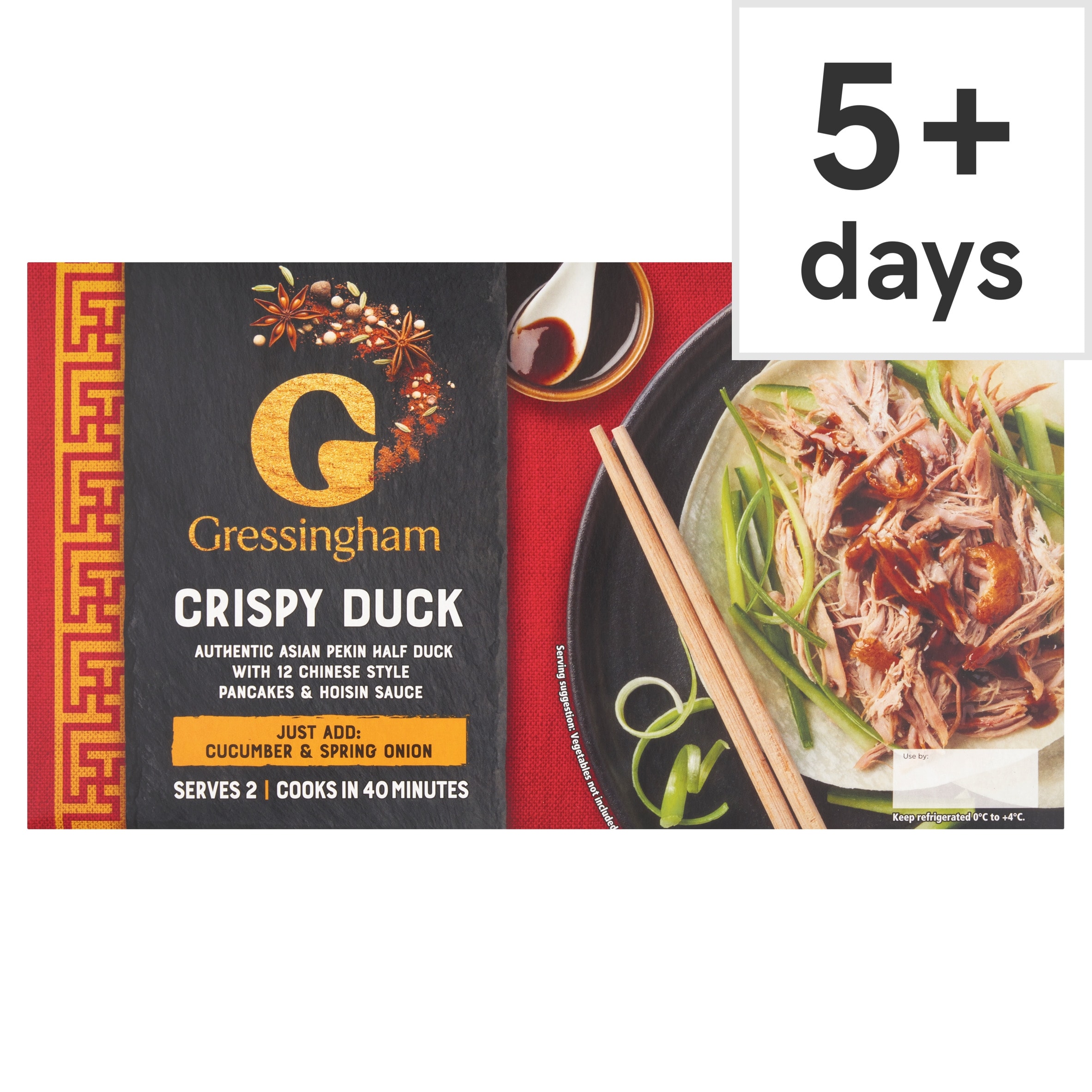 Gressingham Half Aromatic Crispy Duck & Pancakes