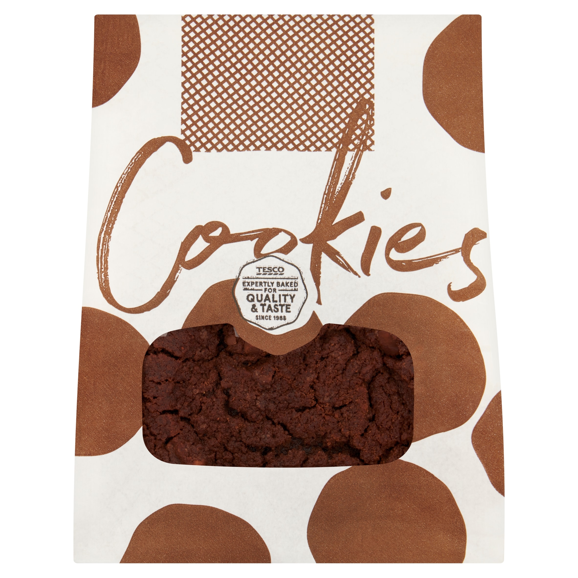Tesco Double Chocolate Cookies 5 Pack thumbnail 2