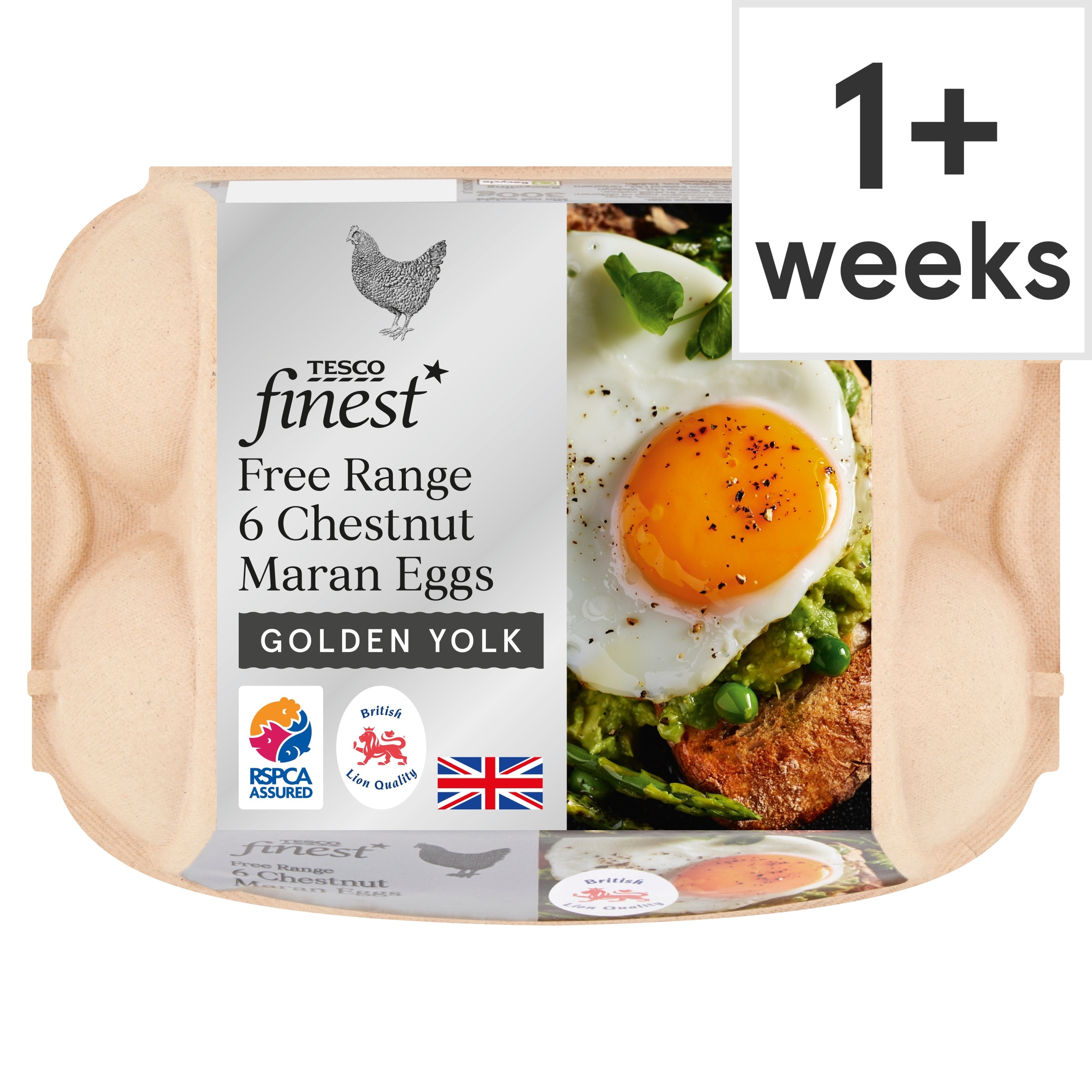 Tesco Finest 6 Free Range Chestnut Maran Eggs