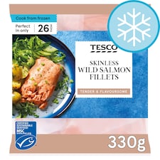 Tesco 4 Wild Salmon Fillets 330G