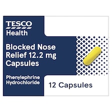 Tesco Health Blocked Nose Relief Capsules 12s
