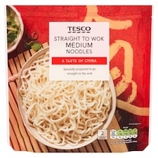 Tesco Straight To Wok Medium Noodles 300G