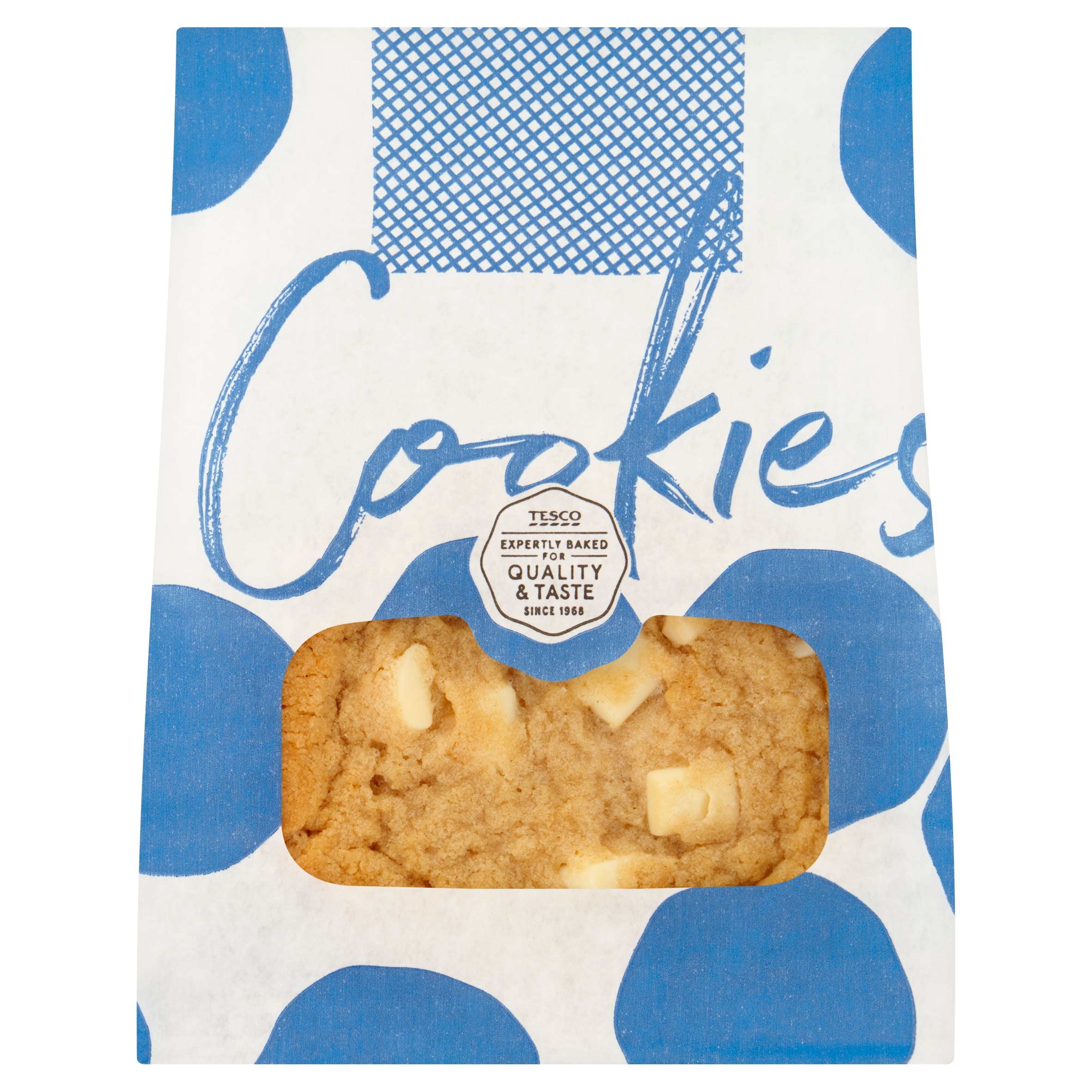 Tesco White Chocolate Cookies 5 Pack thumbnail 2