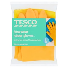 Tesco Extra Wear Rubber Gloves 1 Large