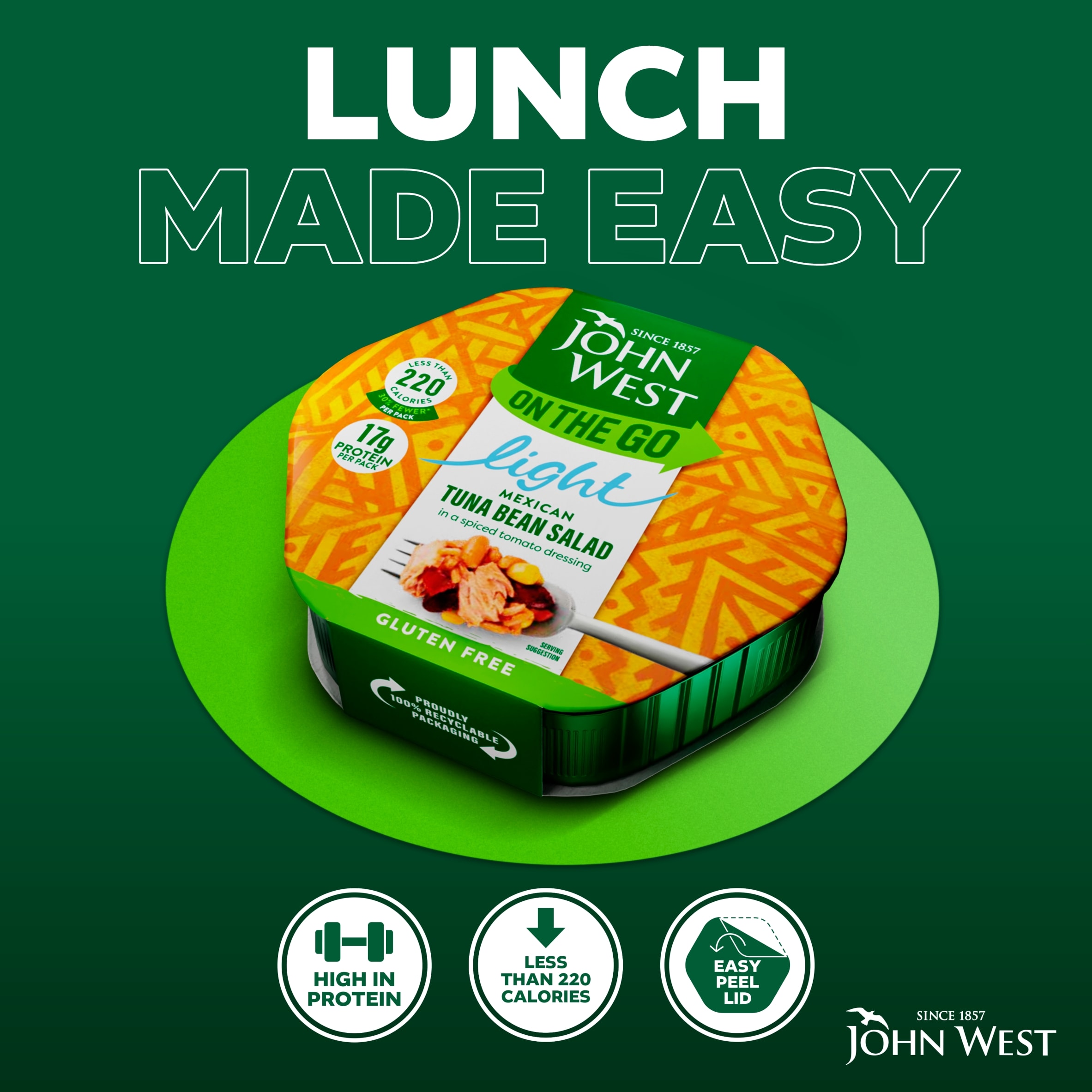 John West Light Lunch Mexican Style Tuna Salad 220G thumbnail 2