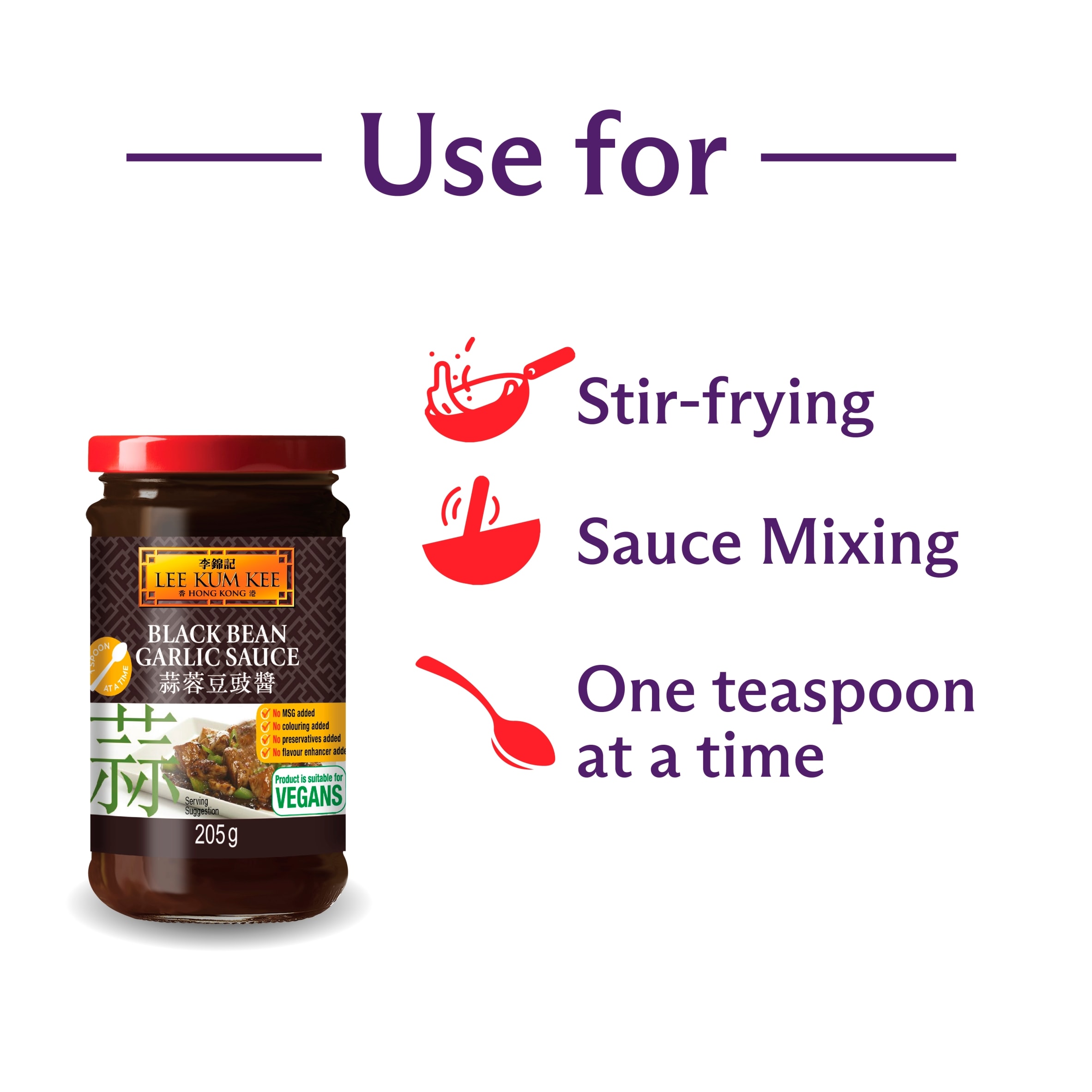 Lee Kum Kee Black Bean Garlic Sauce 205G thumbnail 2