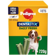 Pedigree Dentastix Fresh Medium Dog Treats 28 Dental Sticks