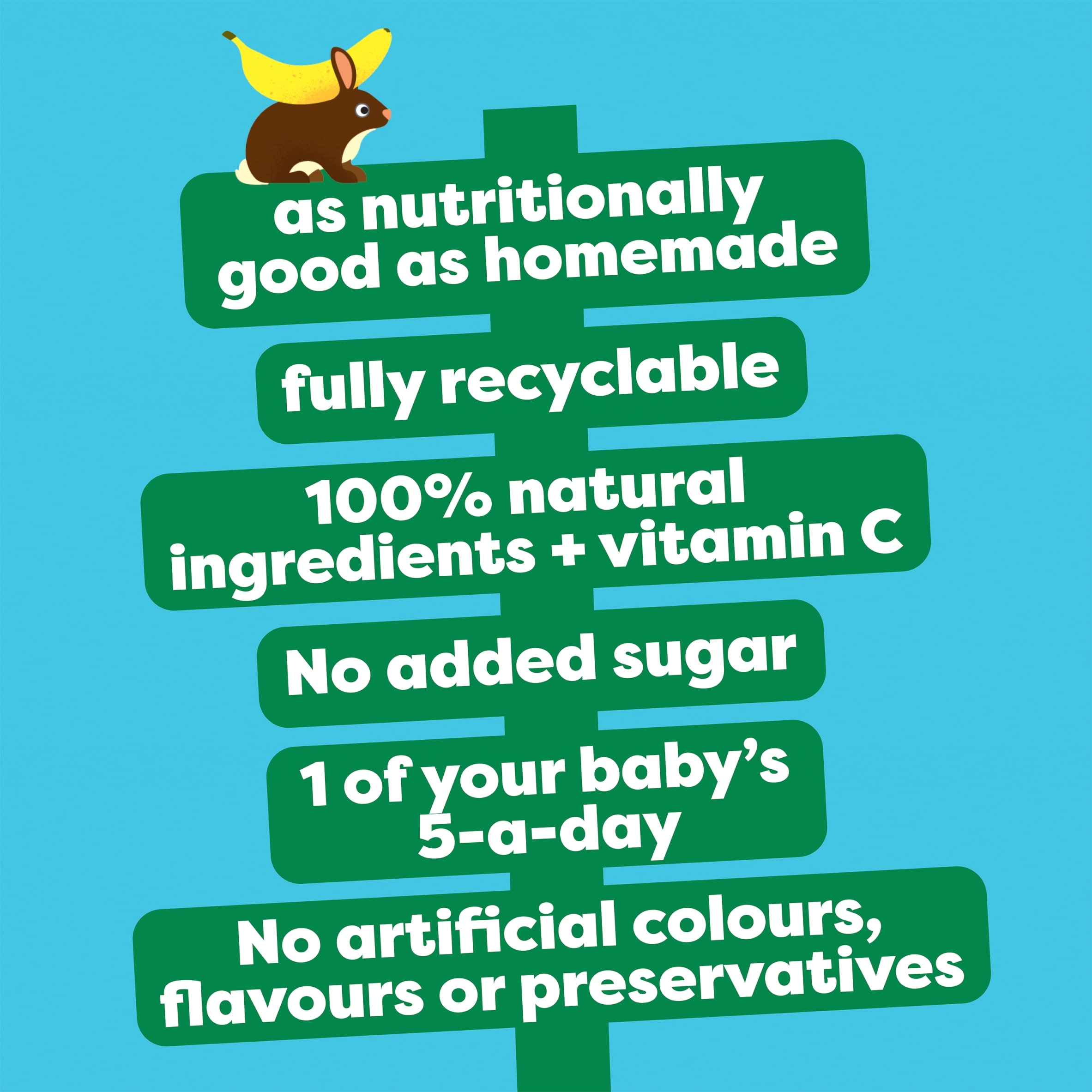 Heinz Apple, Pear & Banana Fruit Puree Pouch Baby Food 100g thumbnail 2
