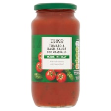 Tesco Tomato & Basil Sauce For Meatballs 500G