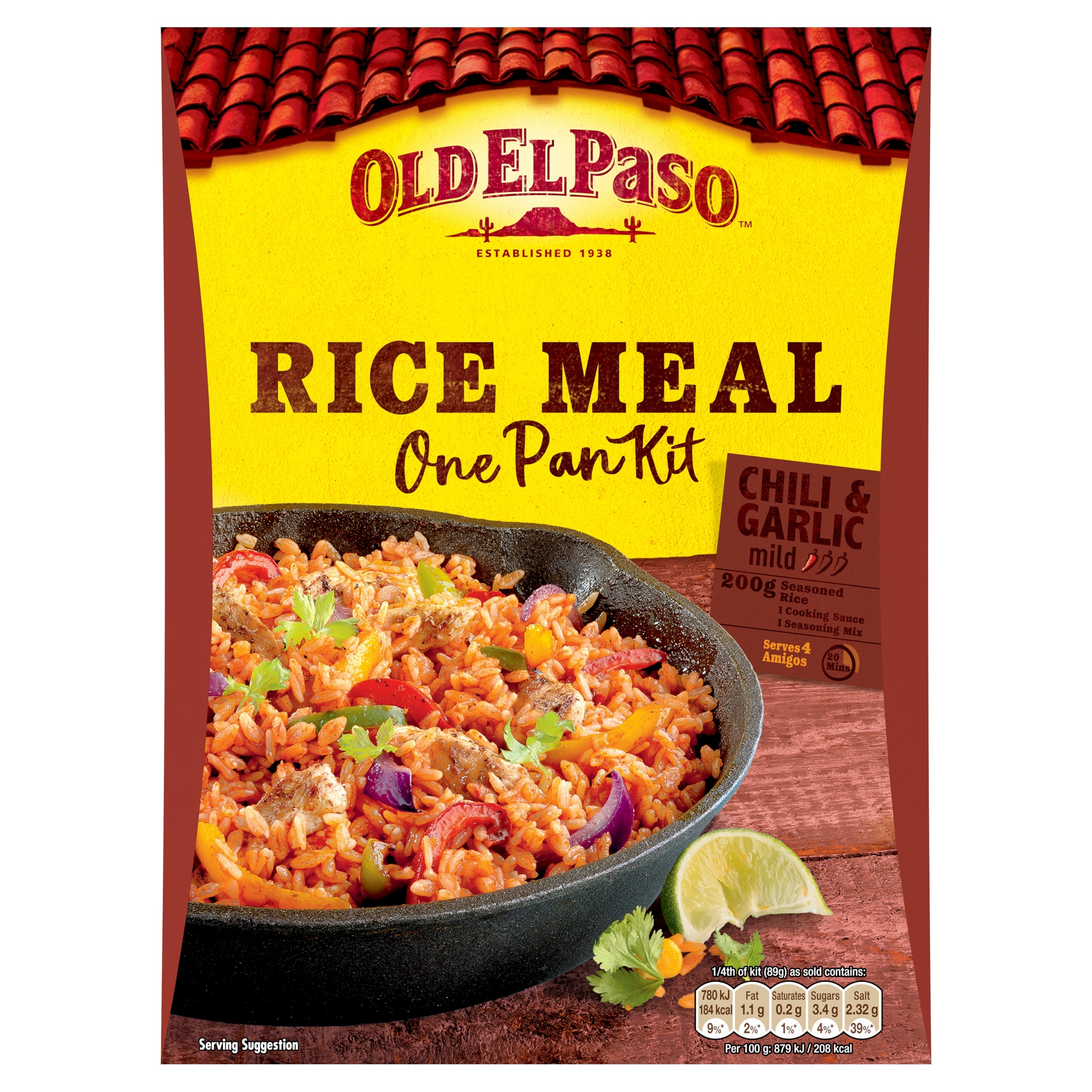 Old El Paso Chilli & Garlic Rice Kit 355G