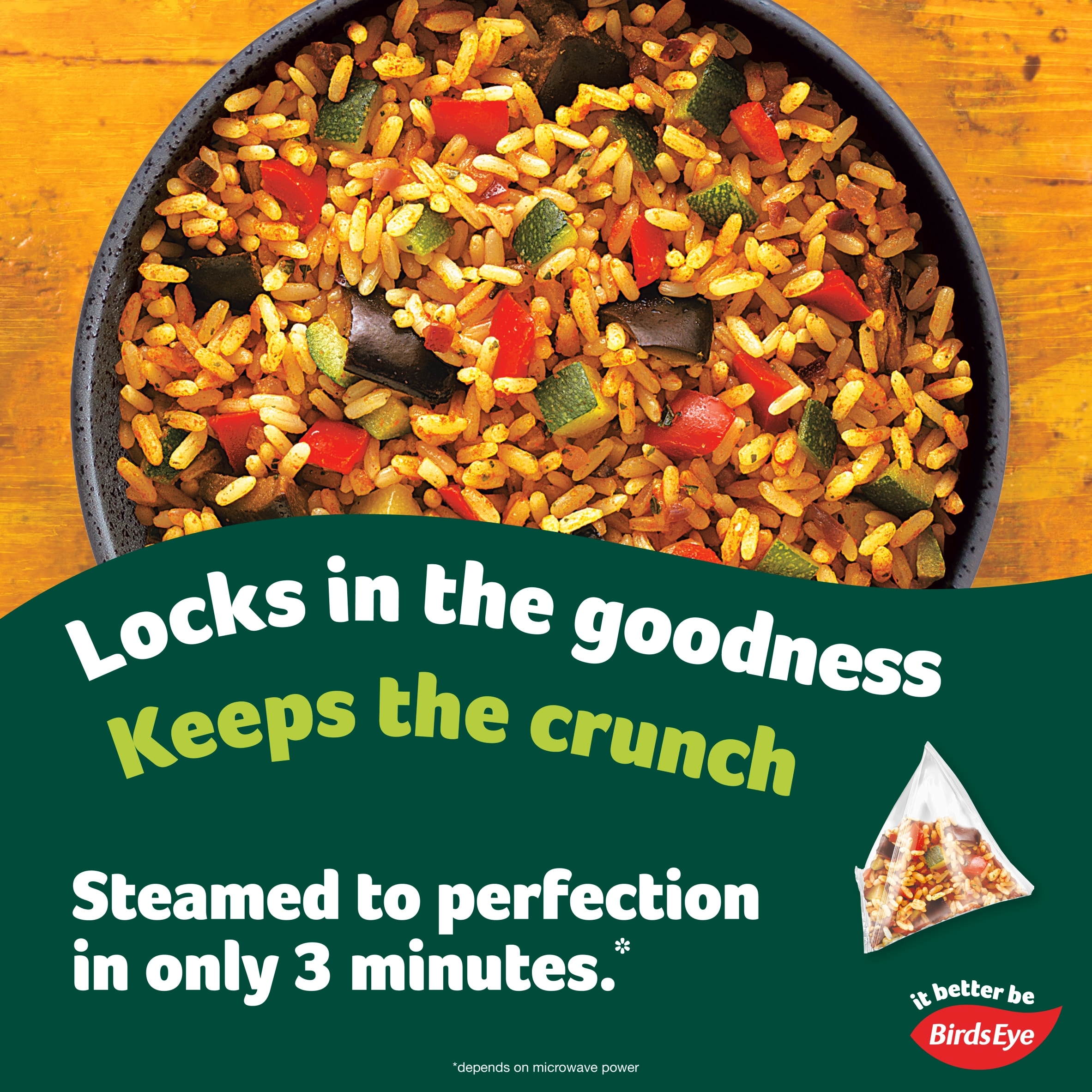 Birds Eye Steamfresh 2 Mediterranean Rice Steam Bags 380g thumbnail 2