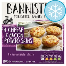 Bannisters Farm 4 Cheese & Bacon Potato Skins 260G