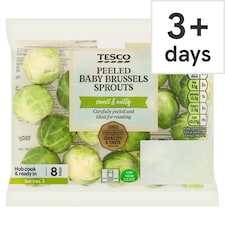 Tesco Peeled Baby Brussels Sprouts 180G