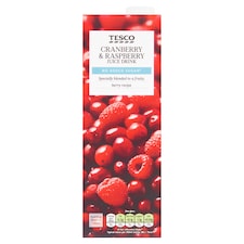 Tesco No Added Sugar Cranberry Raspberry Juice Drink 1 Litre