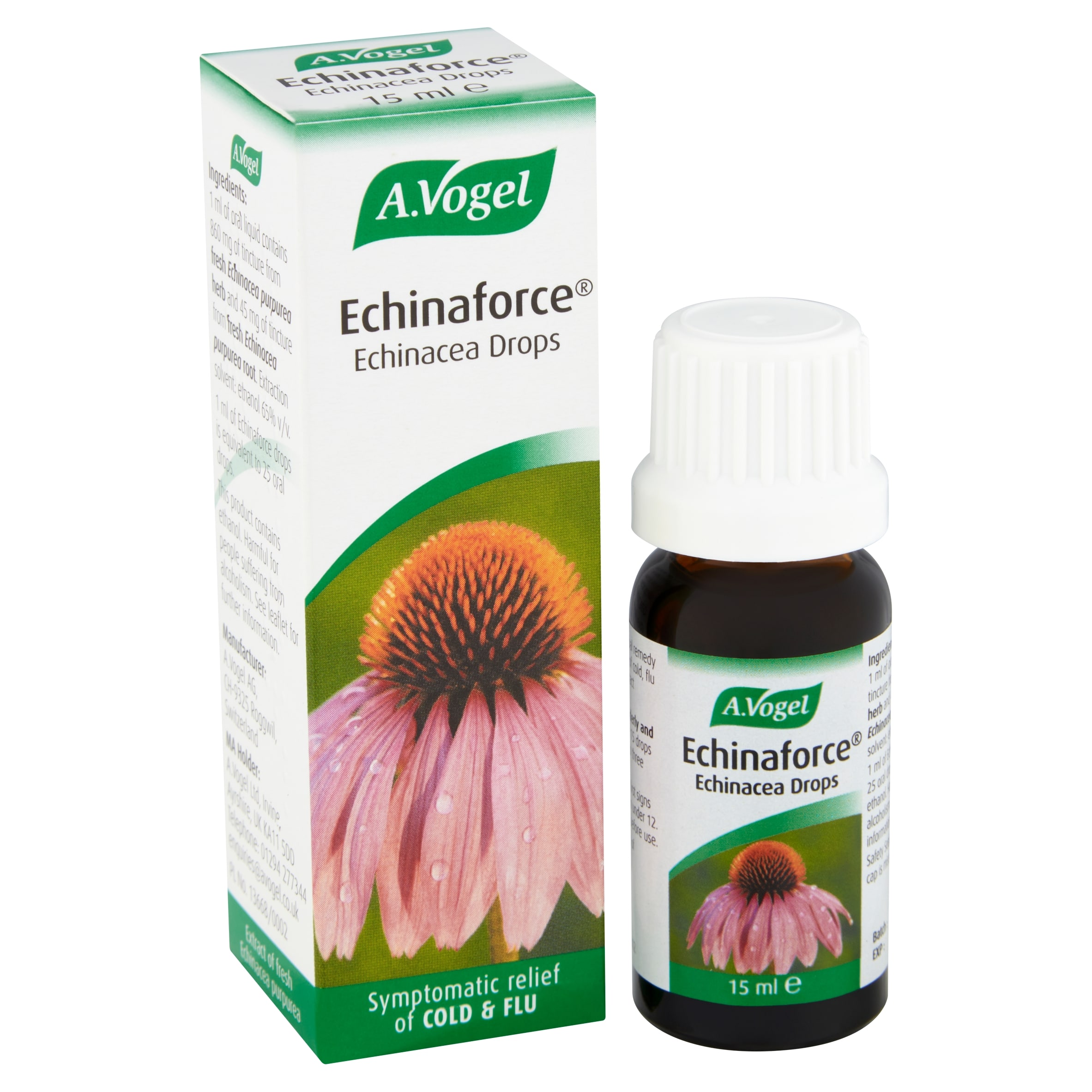 A.Vogel Echinaforce Cold & Flu Relief Drops with Echinacea 15ml thumbnail 2