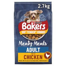 Bakers Meaty Meals Adult Dry Dog Food Chicken 2.7kg