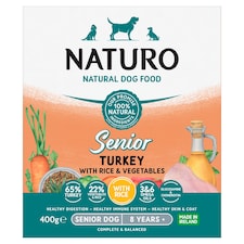 Naturo Natural Dog Food Senior Turkey with Rice & Vegetables 400g
