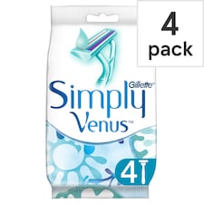 Gillette Simply Venus 2 Women's Disposable Razors 4 Pack