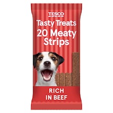 Tesco Tasty Treats Meaty Strips - Rich in Beef 200g