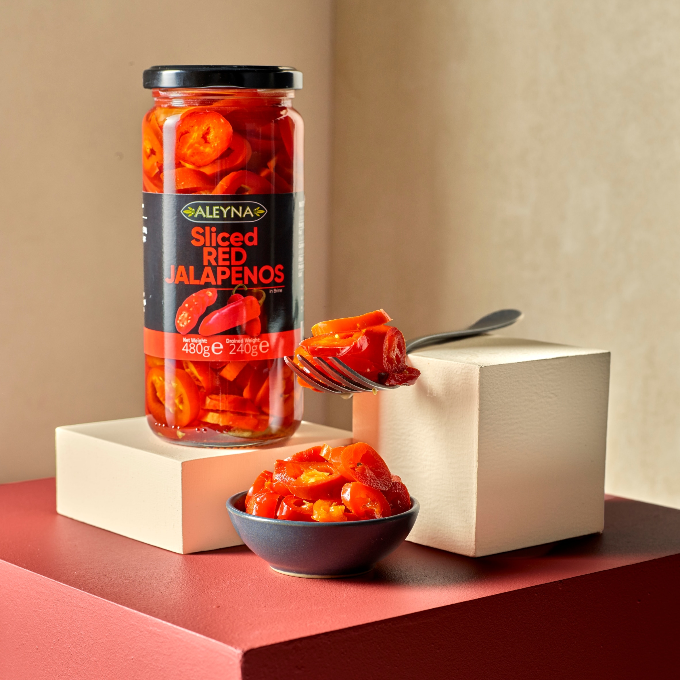 Aleyna Sliced Red Jalapeno Peppers 480G thumbnail 2