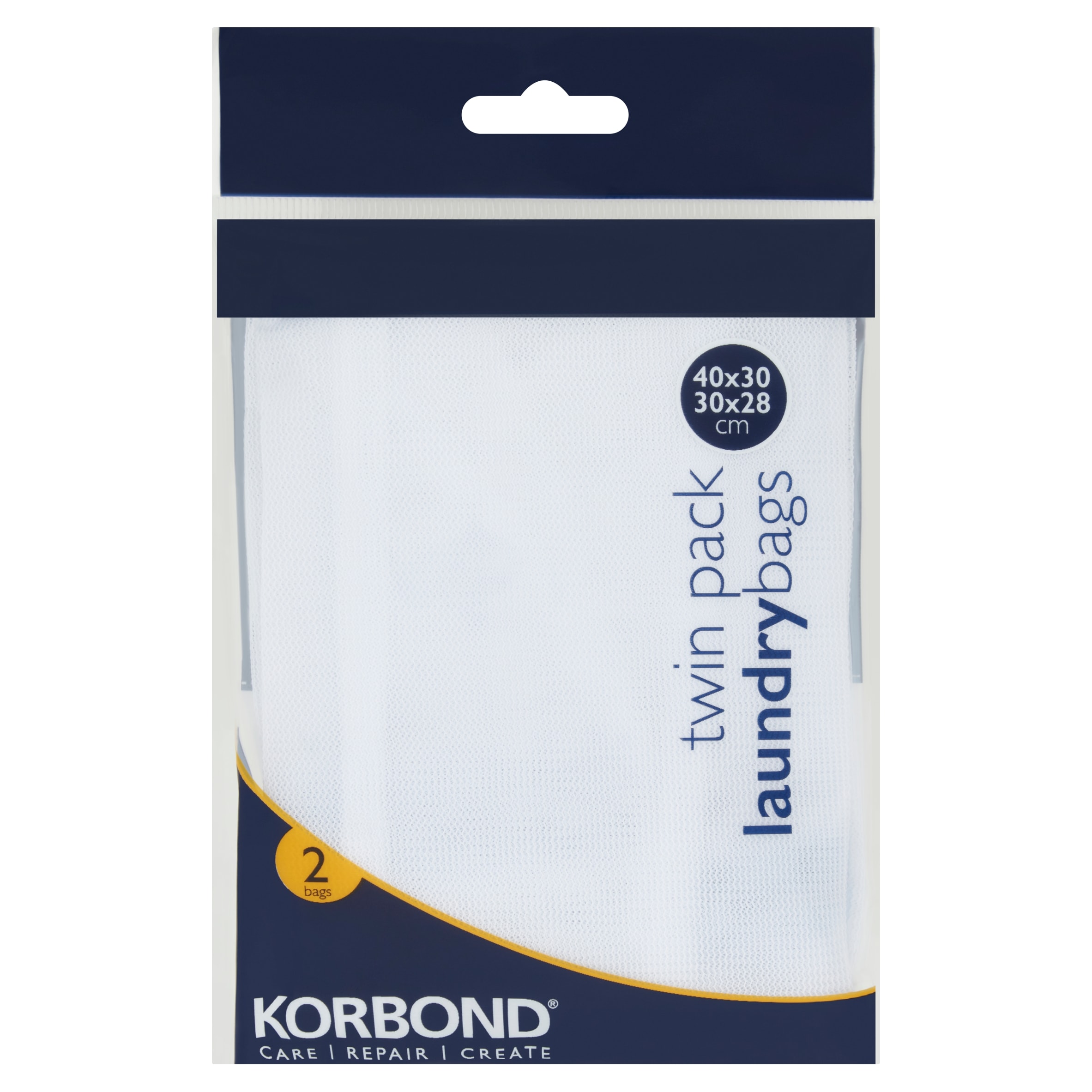 Korbond Laundry Bag Twin Pack 40cmx30cm and 30cmx28cm