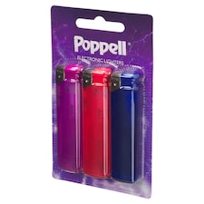 Poppell Electronic Lighters 3 Pack