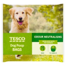 Tesco Dog Poop Bags 75'S