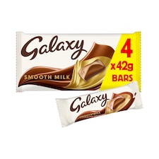 Galaxy Smooth Milk Chocolate Bars Multipack 4 x 42g