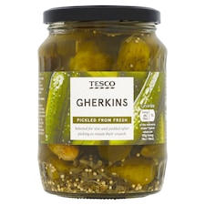 Tesco Whole Pickled Gherkins 680G