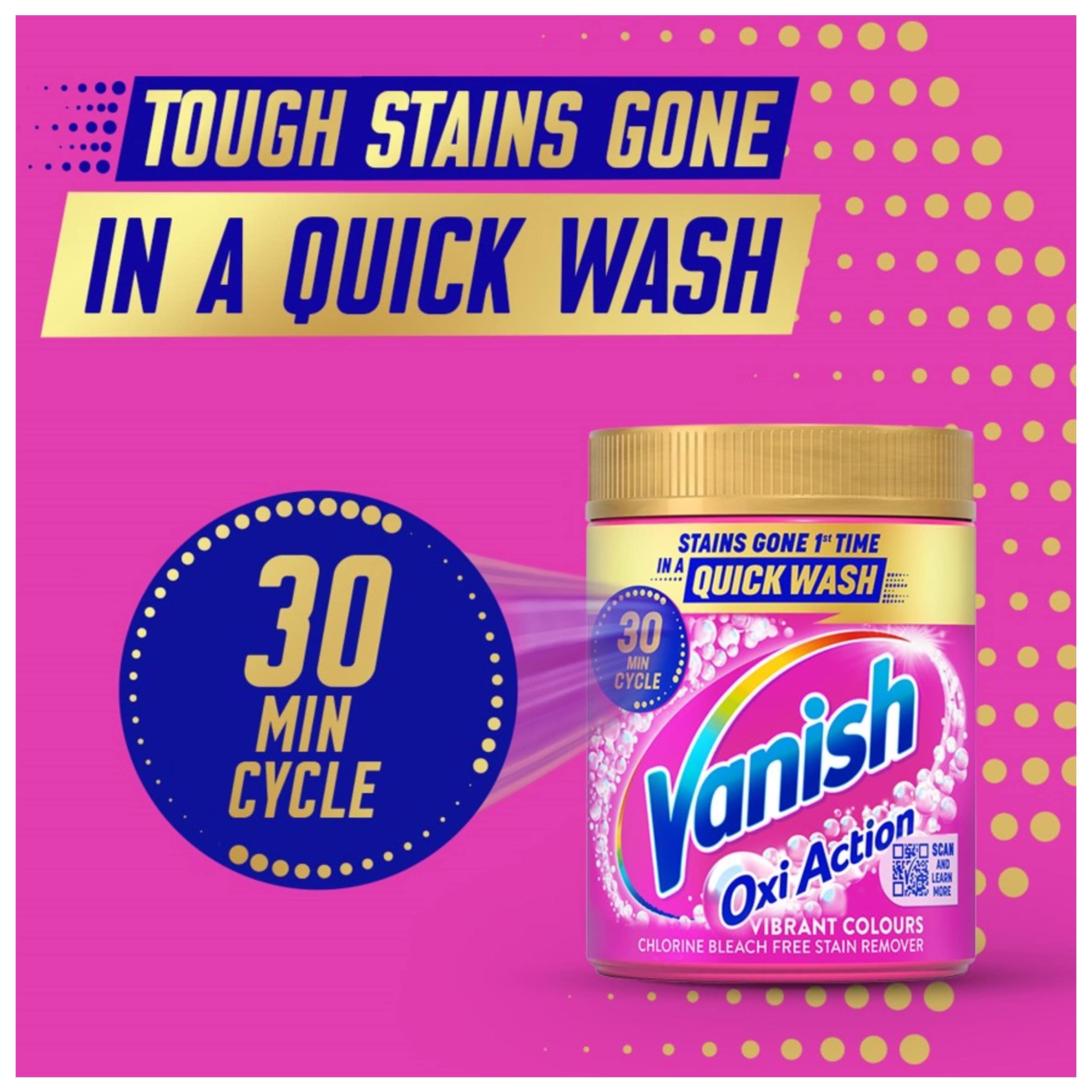 Vanish Gold Oxi Action Stain Remover For Colours 470g thumbnail 2