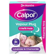 Calpol Vapour Plug Refill Pads - Lavender & Chamomile Essential Oils 3+ Months 5s