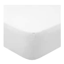 F&F Home Bedding Basics Fitted Sheet White Single