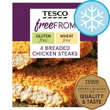 Tesco Free From Breaded Chicken Steaks 4 Pack 380g