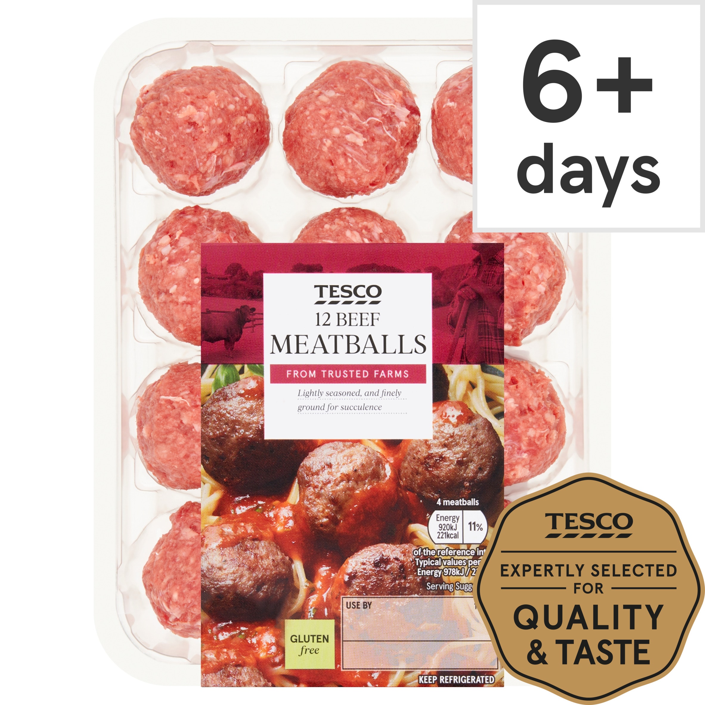Tesco Beef Meatballs 12 Pack 336g