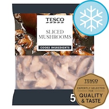 Tesco Frozen Sliced Mushrooms 500G