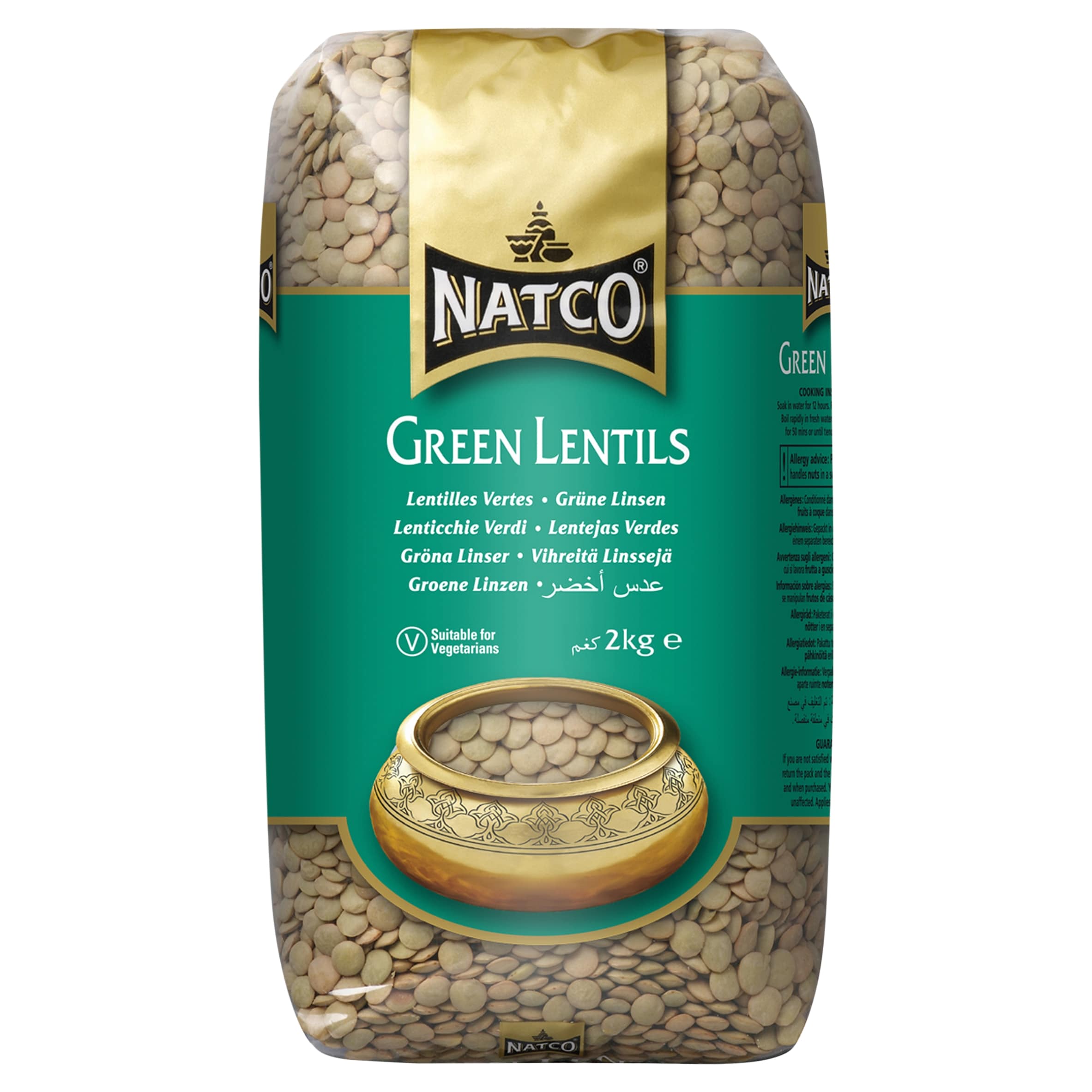 NATCO GREEN LENTILS 2KG