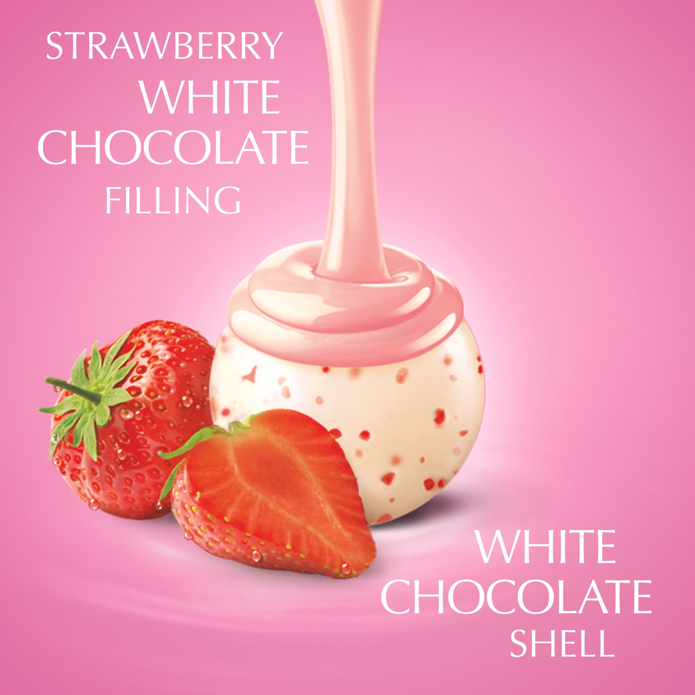 Lindt Lindor Strawberries & Cream Chocolate Truffles Box 200g thumbnail 3