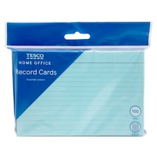 Tesco Record Cards Coloured