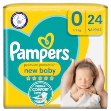 Pampers New Baby Size 0 24 Nappies